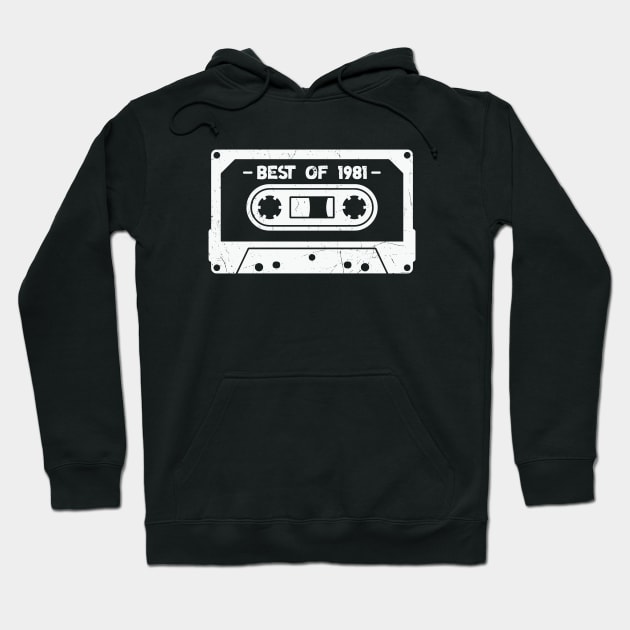 Best of 1981 Retro Cassette Tape 1981 Birthday Hoodie by SLAG_Creative